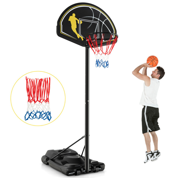4.25-10 Feet Portable Adjustable Basketball Goal Hoop SystemCostway Gallery View 1 of 10
